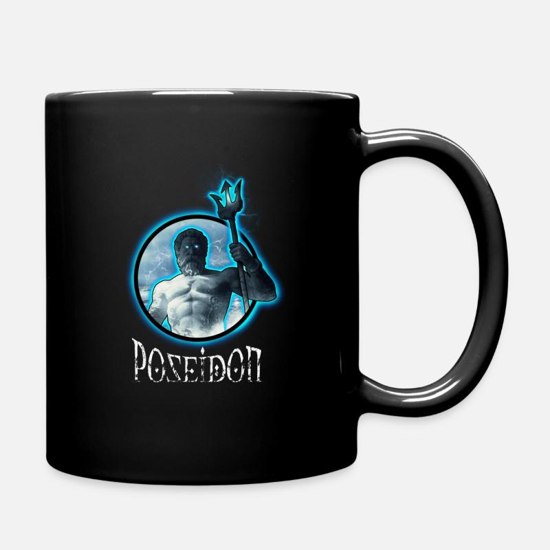 Poséidon, dieu de la mer - Mug uni - noir