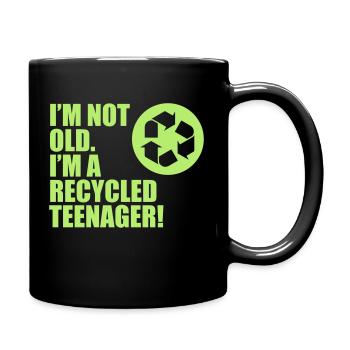 Adolescent recyclé - Mug uni - noir - Droite
