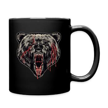 Illustration de l’ours sauvage d’horreur - Mug uni - noir - Droite
