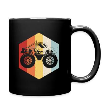 Motor Auto Monstertruck Monster Truck Motorsport - Full Colour Mug - black - Right
