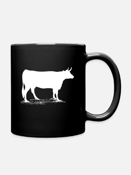 Kuh - Tasse einfarbig - Schwarz