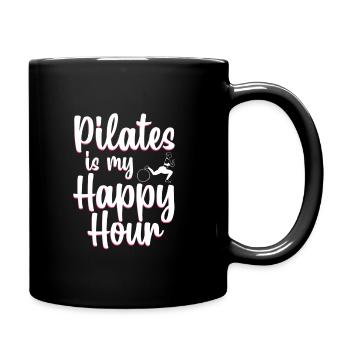 Pilates Geschenk - Tasse einfarbig - Schwarz - Rechts