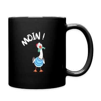 Moin Möwe Ostsee Nordsee Küstenkind - Tasse einfarbig - Schwarz - Rechts