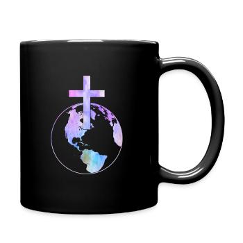 Jesus Shirt God Church Christianity - Full Colour Mug - black - Right