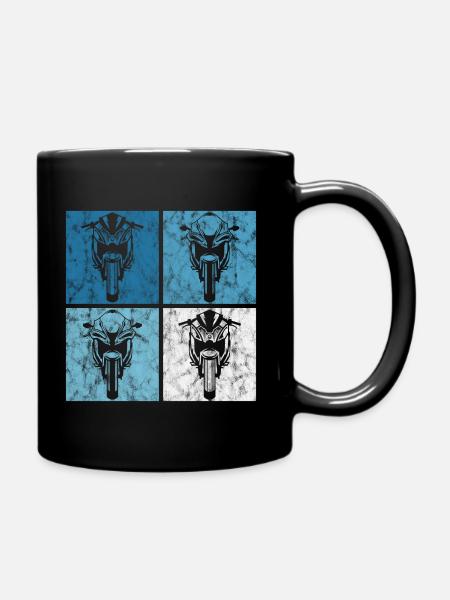 Motorcycles Motorbike Biker Funny motorcyclist - Full Colour Mug - black