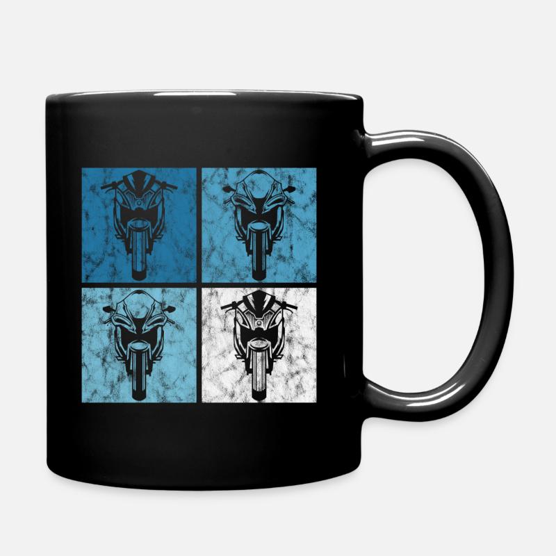 Motorräder Motorrad Biker Lustig Motorradfahrer - Tasse einfarbig - Schwarz