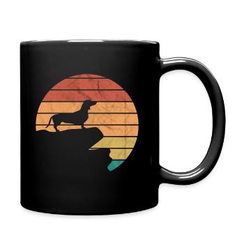 Teckel Dackel - Mug uni - noir - Droite