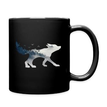 Fuchs Wald Natur Naturschutz Klimaschutz - Tasse einfarbig - Schwarz - Rechts
