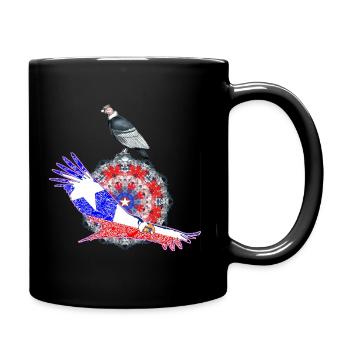 Branco rojo y azul con la estrella 03 - Tasse einfarbig - Schwarz - Rechts