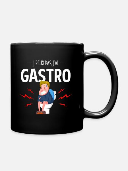 J'PEUX PAS, J'AI GASTRO - Humour WC - Mug uni - noir