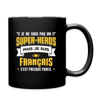 SUPER HÉROS FRANÇAIS - Mug uni - noir - Droite