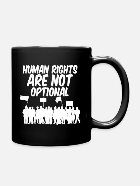 Human rights are not negotiable - Full Colour Mug - black