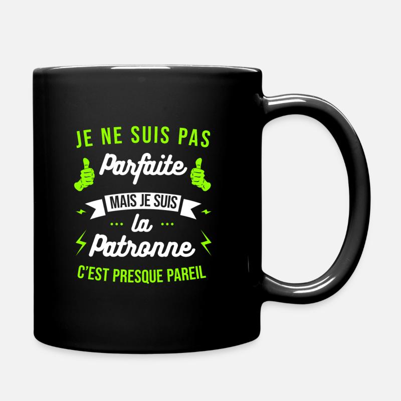 JE SUIS LA PATRONNE - Mug uni - noir
