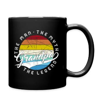 Grandpa the man the myth the legend - Vintage Ed. - Full Colour Mug - black - Right