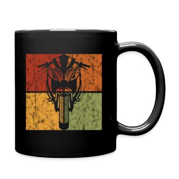 Motorcyclist Motorcycles Retro Motorcycle Biker - Full Colour Mug - black - Right