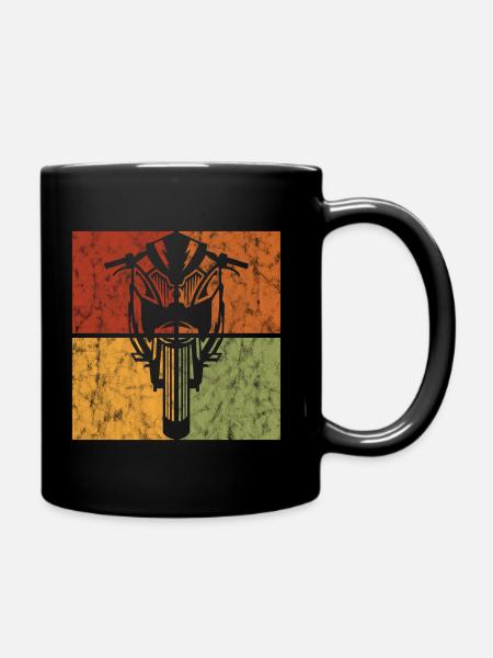 Moto moto moto moto rétro motocyclistes - Mug uni - noir