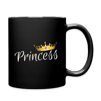 Princess - Prinzessin - Tasse einfarbig - Schwarz - Rechts
