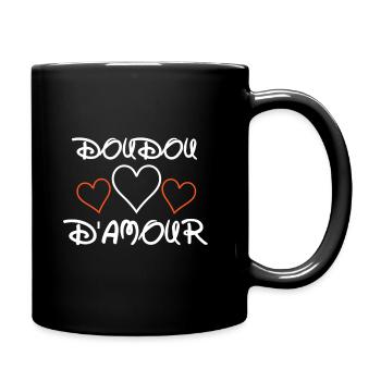 Doudou d'amour - Mug uni - noir - Droite