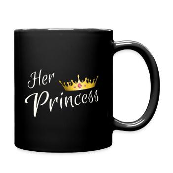 Her Princess - Ihre Prinzessin - Tasse einfarbig - Schwarz - Rechts