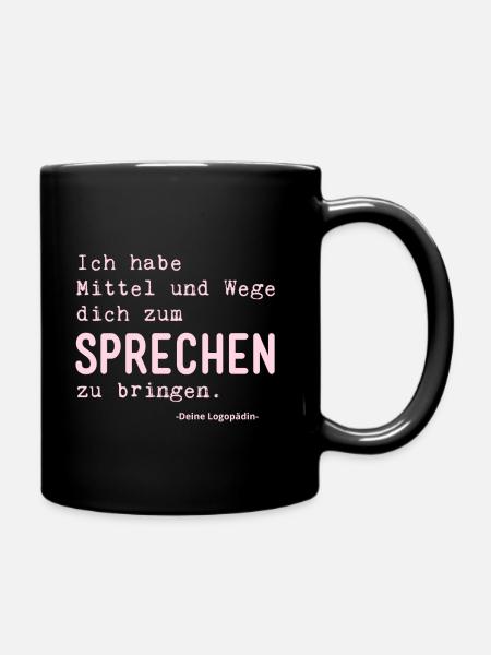 Rosa mafiosa - Tasse einfarbig - Schwarz
