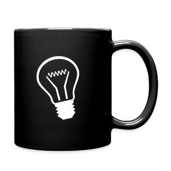 Glühbirne - Tasse einfarbig - Schwarz - Rechts