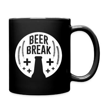 Beer shirt beer break beer break - Full Colour Mug - black - Right