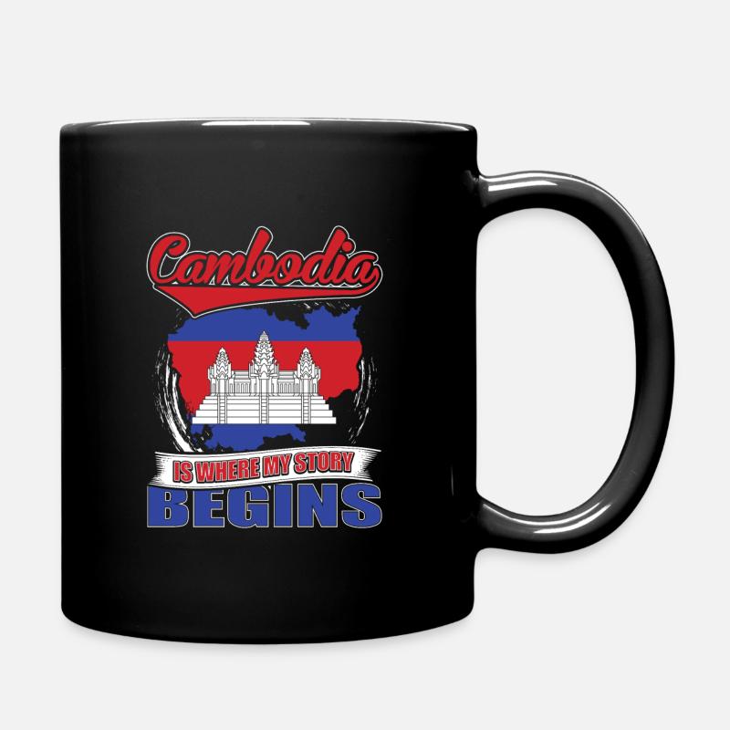Mon histoire commence au Cambodge - Mug uni - noir