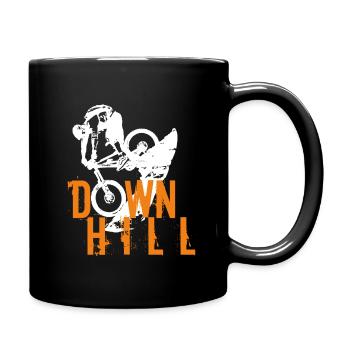 DOWNHILL - CYCLISTS - CYCLING - CYCLISTS - BIKERS - Full Colour Mug - black - Right
