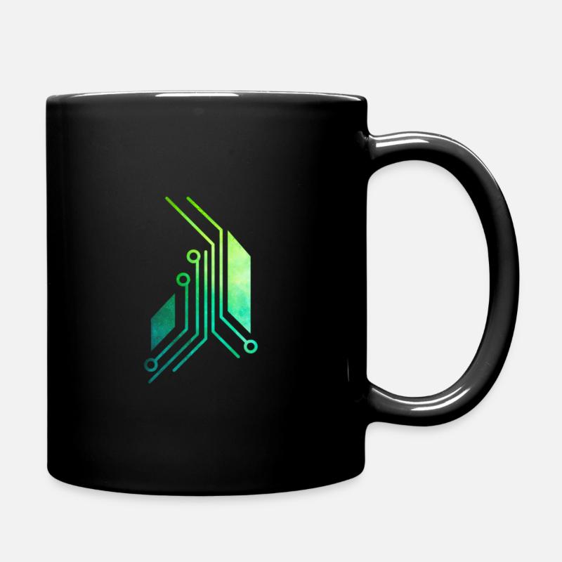 Circuit imprimé vert - Mug uni - noir