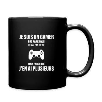 JE SUIS UN GAMER - Mug uni - noir - Droite