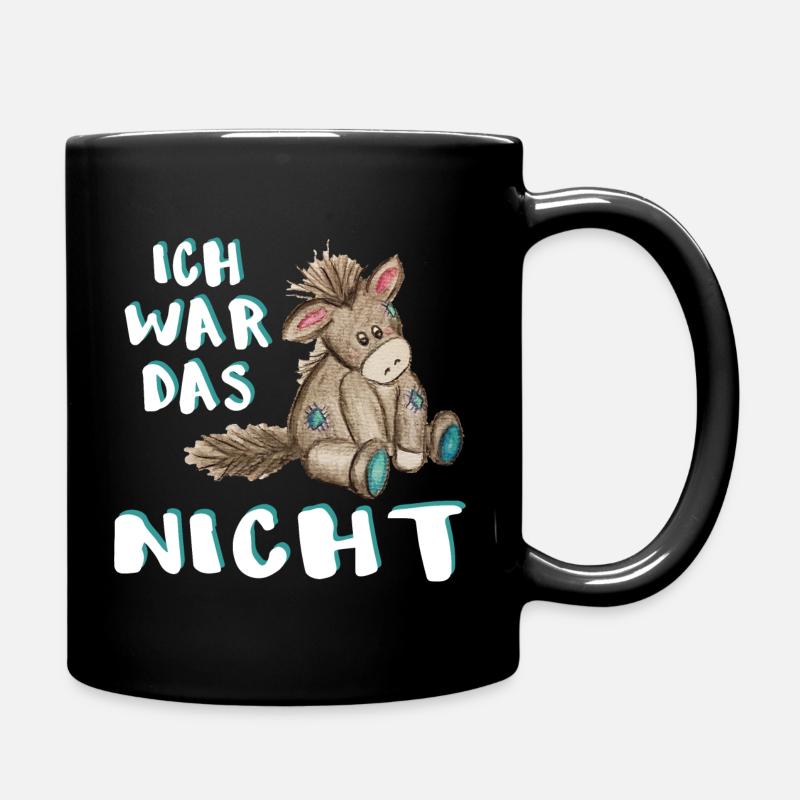 Süßer Esel, ich war das nicht Esel - Tasse einfarbig - Schwarz