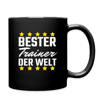 Bester Trainer - Tasse einfarbig - Schwarz - Rechts