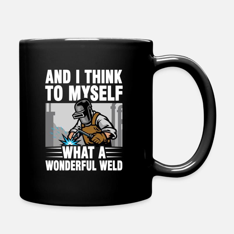 Welding welder fathers day gift - Full Colour Mug - black