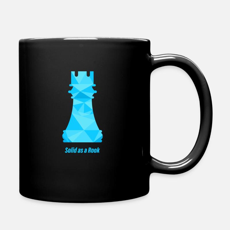Schach Turm - Solid as a Rook - Tasse einfarbig - Schwarz
