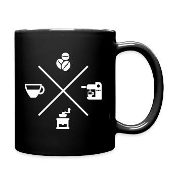 Barista coffee espresso cappuccino coffee maker - Full Colour Mug - black - Right