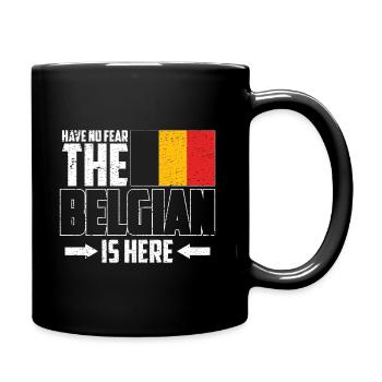 Ne vous inquiétez pas, le Belge est là - Mug uni - noir - Droite