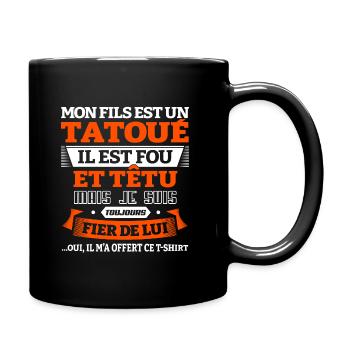 CADEAU PAPA - MON FILS EST UN TATOUÉ - Mug uni - noir - Droite