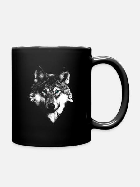 Loup polaire dans le portrait - Mug uni - noir