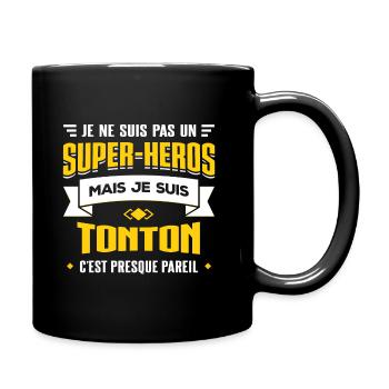 TONTON SUPER-HÉROS - Mug uni - noir - Droite