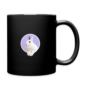 Süßer Hase Kanninchen - Tasse einfarbig - Schwarz - Rechts