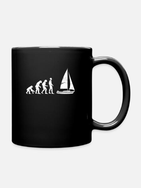 Voilier Bateau Évolution Homme Développement - Mug uni - noir