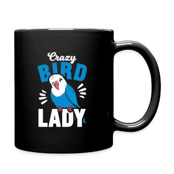 oiseau perruque femme cadeau - Mug uni - noir - Droite