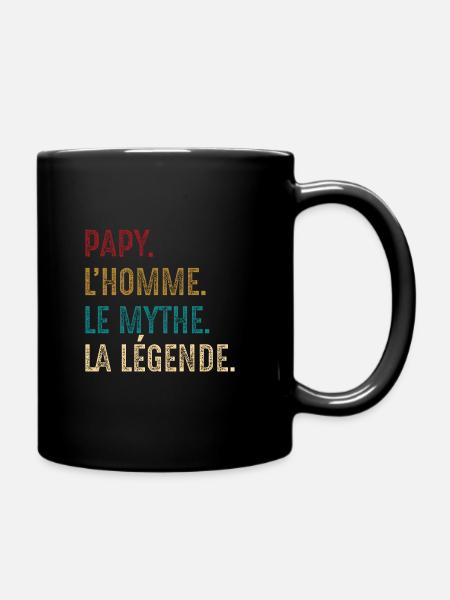 PAPY L'HOMME LE MYTHE LA LÉGENDE - Mug uni - noir