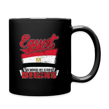 My story begins in Egypt - Full Colour Mug - black - Right