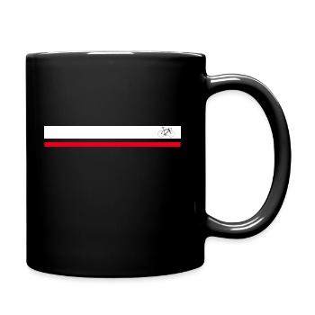 bleu blanc rouge vélo - Mug uni - noir - Droite