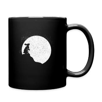 in Full Moon Moon Gift Rabbit Romance - Full Colour Mug - black - Right