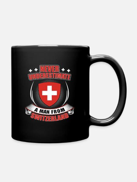 Schweiz - Tasse einfarbig - Schwarz
