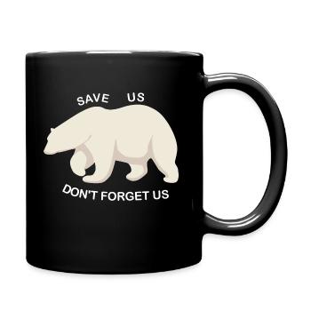 Sauver les ours polaires - Mug uni - noir - Droite