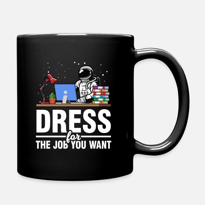 Astronaut Space Office Job - Full Colour Mug - black