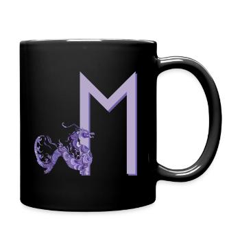 dragon violet avec rune m - Mug uni - noir - Droite